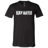 Hay Naku Distressed Unisex Jersey V-Neck T-Shirt